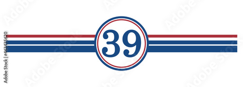 39th Birthday, number 39 classic style Aged To Perfection Birthday retro desgn