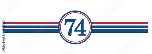 74th Birthday, number 74 classic style Aged To Perfection Birthday retro desgn