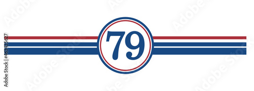 79th Birthday, number 79 classic style Aged To Perfection Birthday retro desgn