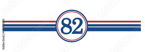 82nd Birthday, number 82 classic style Aged To Perfection Birthday retro desgn
