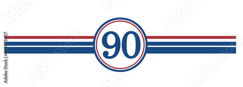90th Birthday, number 90 classic style Aged To Perfection Birthday retro desgn