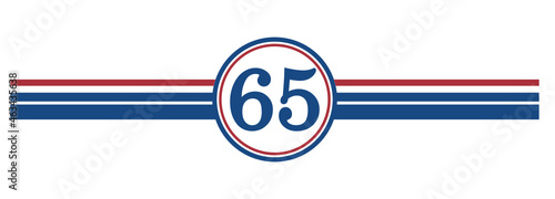 65th Birthday, number 65 classic style Aged To Perfection Birthday retro desgn