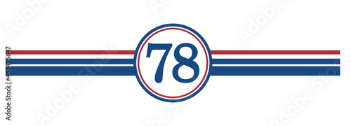 78th Birthday, number 78 classic style Aged To Perfection Birthday retro desgn