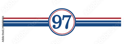 97th Birthday, number 97 classic style Aged To Perfection Birthday retro desgn