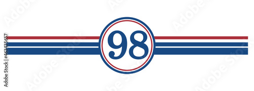 98th Birthday, number 98 classic style Aged To Perfection Birthday retro desgn