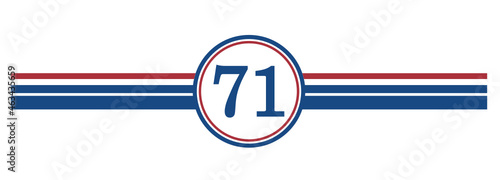 71st Birthday, number 71 classic style Aged To Perfection Birthday retro desgn