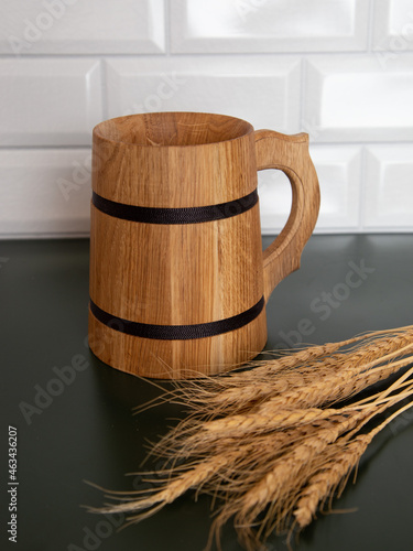 wooden beer mug for the bath