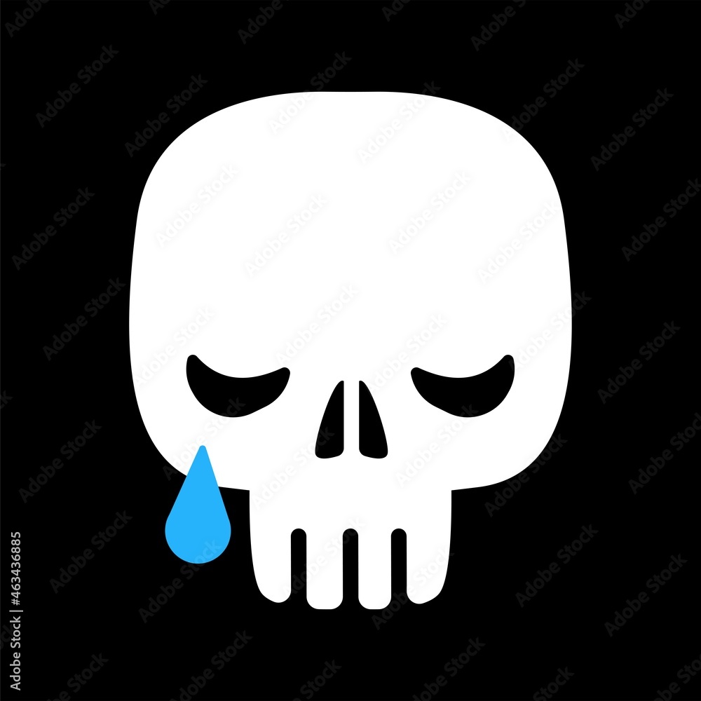 Vector Emoji white Skull set with Different Reactions Isolated on black Background. Modern Emoticons Collection in Flat Style. Halloween silhouette elements. vector for halloween card decoration Vector Emoji white Skull set with Different Reactions Isolated on black Background. Modern Emoticons Collection in Flat Style. Halloween silhouette elements. vector for halloween card decoration