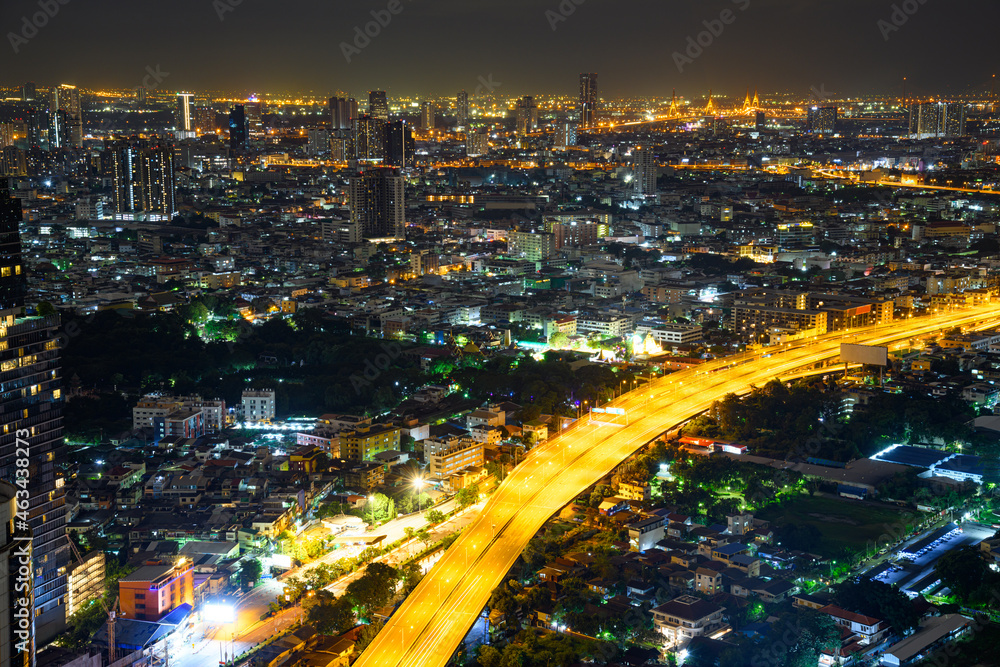 Photographs of streets and city lights at night