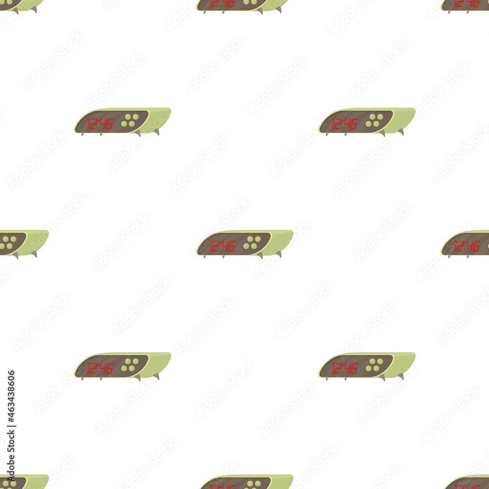Fototapeta premium Modern digital table clock pattern seamless background texture repeat wallpaper geometric vector