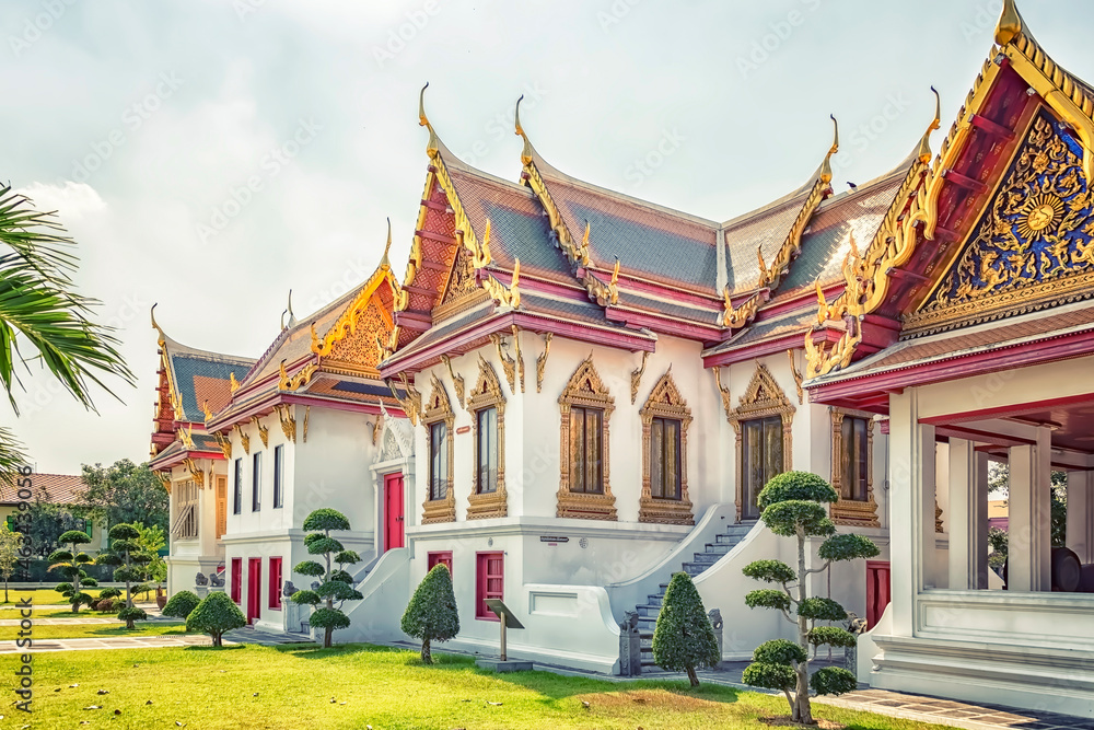 Wat Benchamabophit temple in Bangkok city