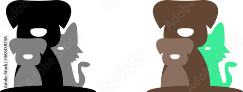 Puppies logo vector illustration