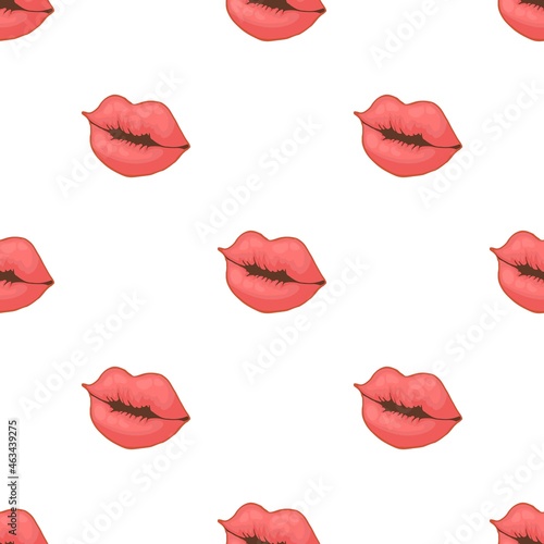 Red lips pattern seamless background texture repeat wallpaper geometric vector