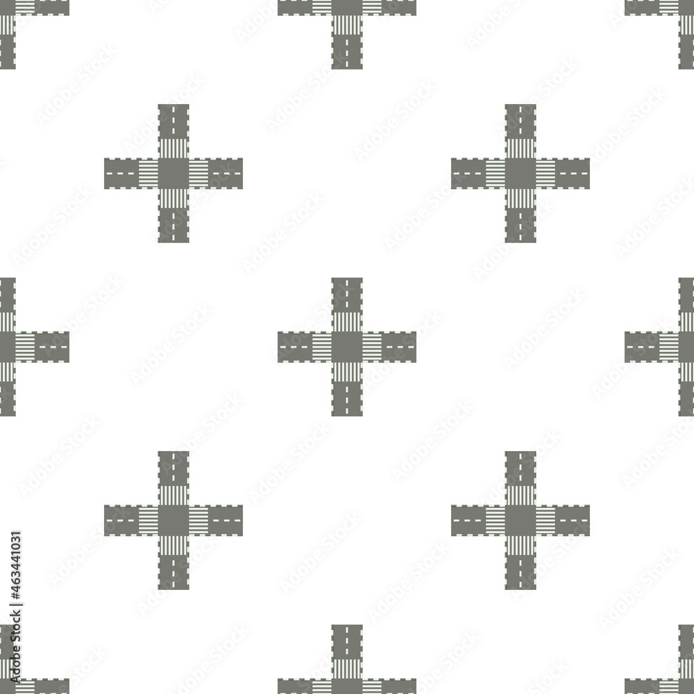 Obraz premium Empty road intersection pattern seamless background texture repeat wallpaper geometric vector