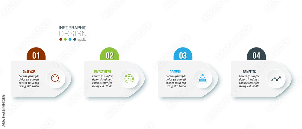 Business concept infographic template with option. Business concept infographic template with option.