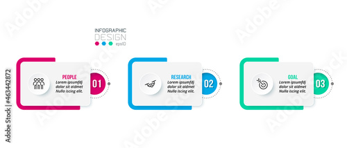 Business concept infographic template with option.