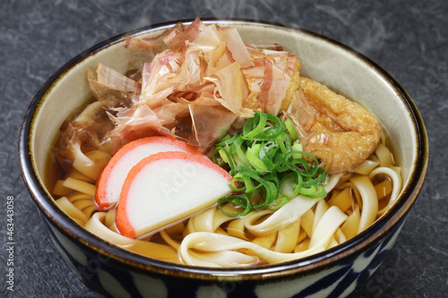 Kishimen, flat type udon noodle dish, japanese nagoya food