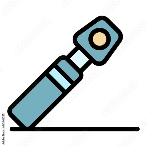 Otoscope icon. Outline otoscope vector icon color flat isolated