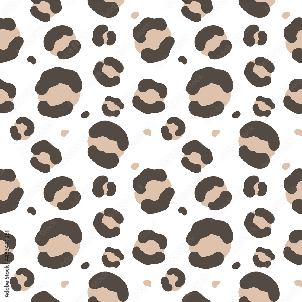 Obraz premium Seamless pattern leopard pattern. Vector illustration.