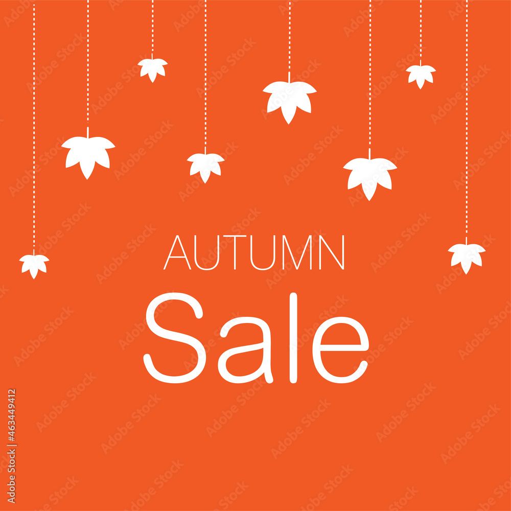 Naklejka premium Autumn Sale banner. Vector illustration 