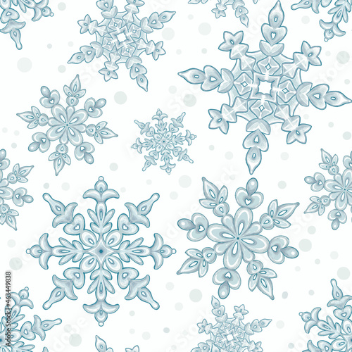 seamless pattern with snowflakes