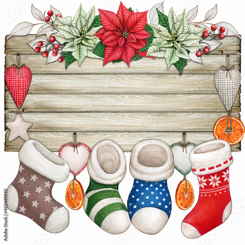 christmas sock with gifts