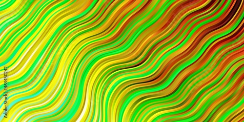 Light Green, Yellow vector background with lines.