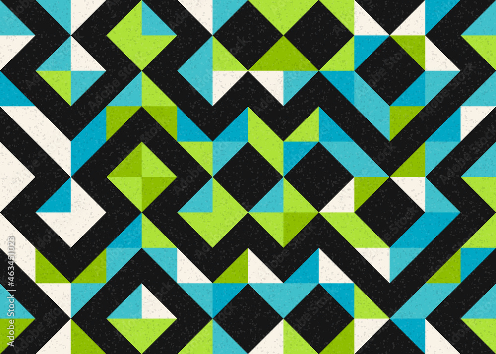 Abstract Geometric Pattern generative computational art illustration