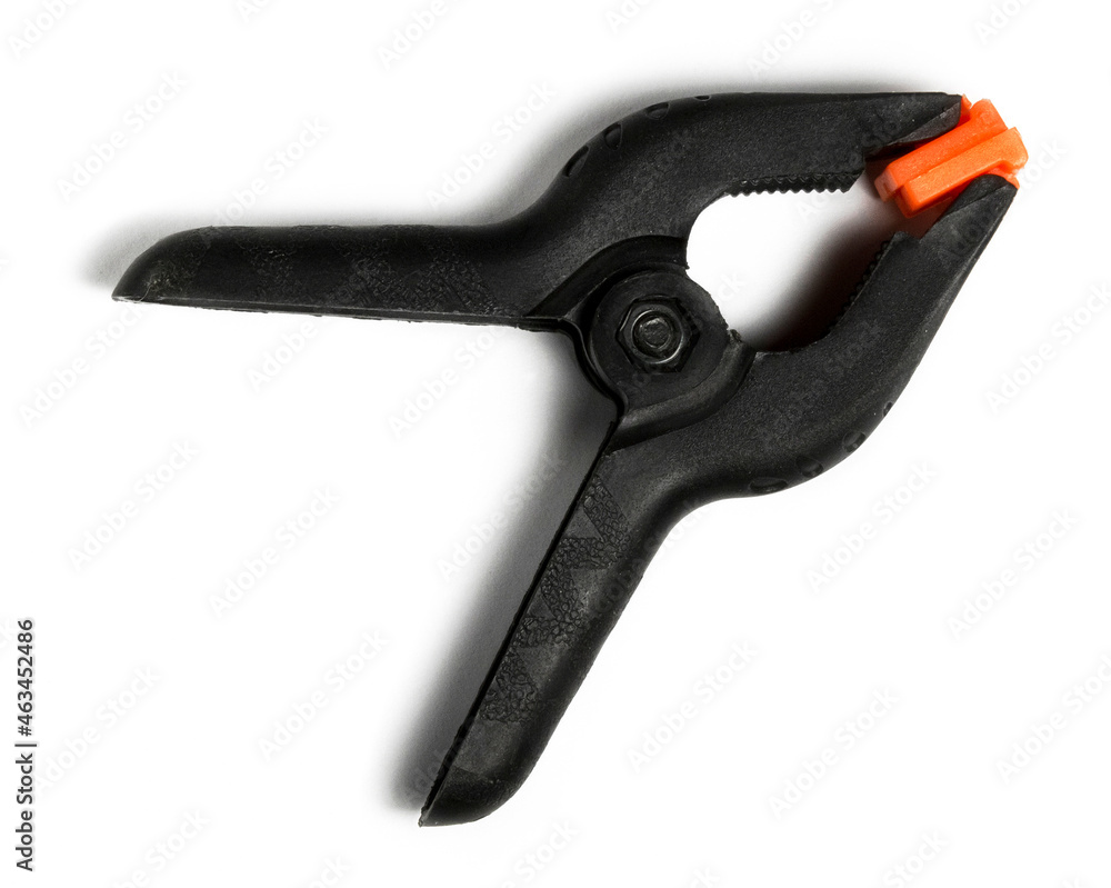 Obraz premium Isolated construction clamp on white background