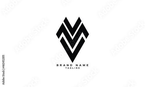 VMV, VVM, MVV, Abstract initial monogram letter alphabet logo design photo