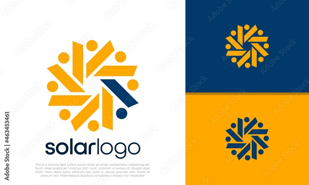 Fototapeta premium Solar Energy Logo Design