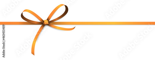 orange colored ribbon bow