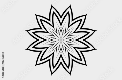 abstract floral ornament.  Floral. Flower. Oriental. Book Page. Outline.