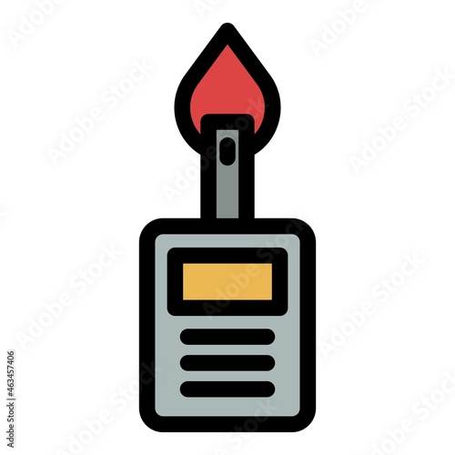 Glucometer icon. Outline glucometer vector icon color flat isolated