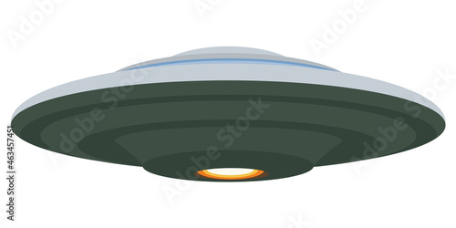 空飛ぶ円盤、宇宙船、UFOのイラスト　ベクター