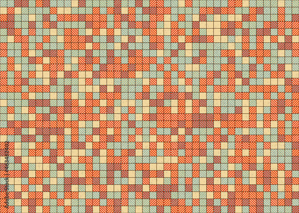 Fototapeta premium Abstract Geometric Pattern generative computational art illustration