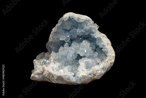 Obraz na plátně Celestine isolated on black background