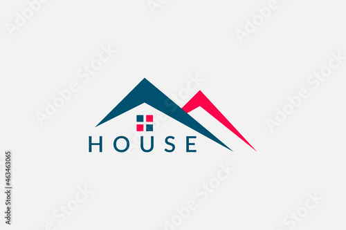 simple roof top graphic design logo concept,usable vector logo design for architecture logo,home, repair, craftsmanship, interior, industry, web icon template