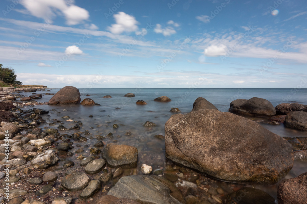 Stony beach on the Baltic Sea, Fehmarn Island, Staberhuk, Fehmarn Island