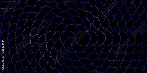 Fototapeta Naklejka Na Ścianę i Meble -  Dark Pink, Blue vector pattern with circles.