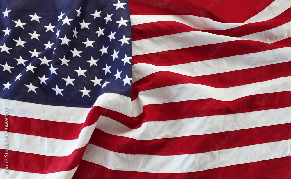 Obraz premium Rippled America flag