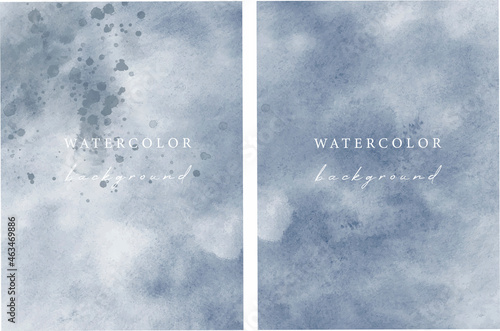 Set of vector watercolor universal backgrounds with copy space for text.