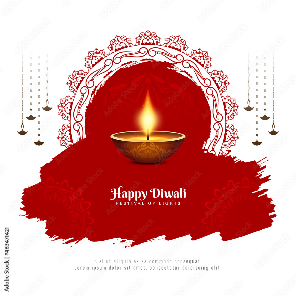 Traditional Indian festival Happy Diwali background design Stock Vector |  Adobe Stock