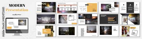 Set of business plan presentation template. Social media pack. Easy use in modern blog posts or Editable simple info banner, trendy book. For app, digital display style. Bright web flyer work. a4. ppt