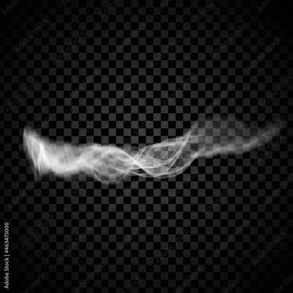 Steam smoke isolated on black transparent background. Steam smoke ...