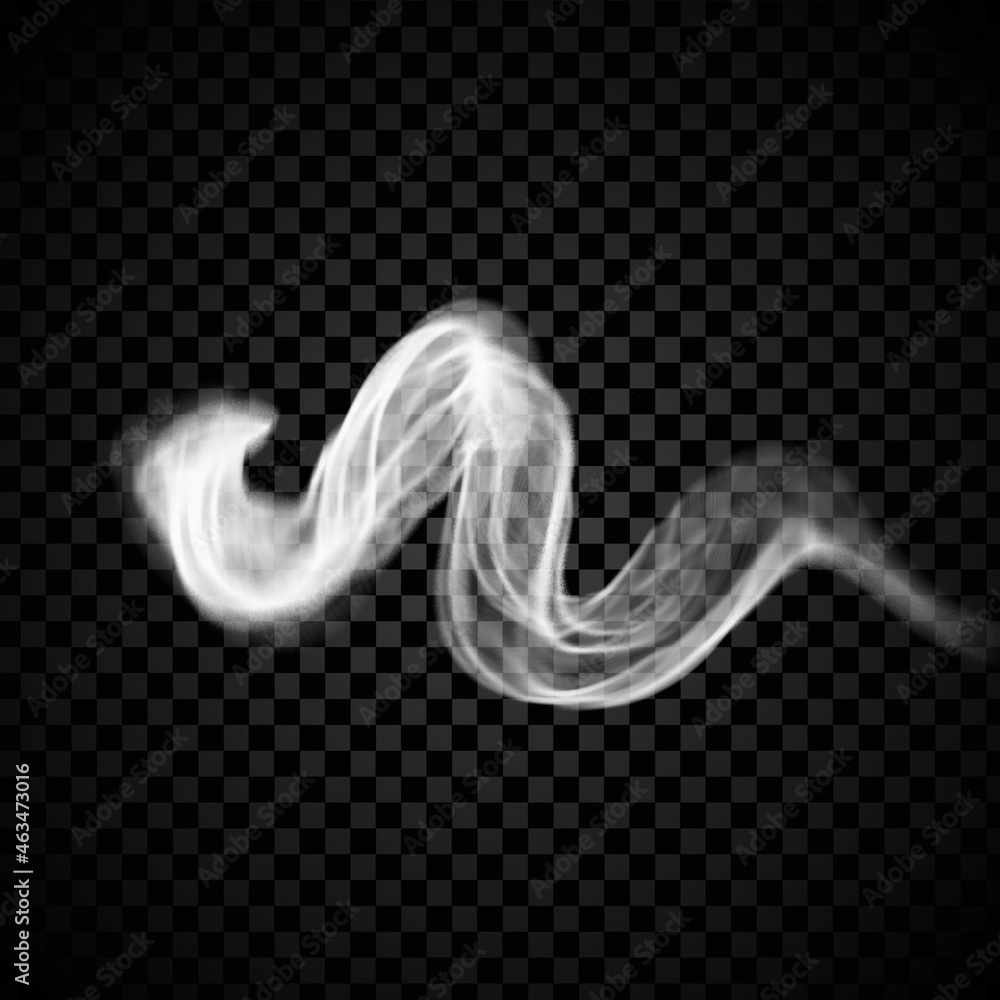 Steam smoke isolated on black transparent background. Steam smoke ...
