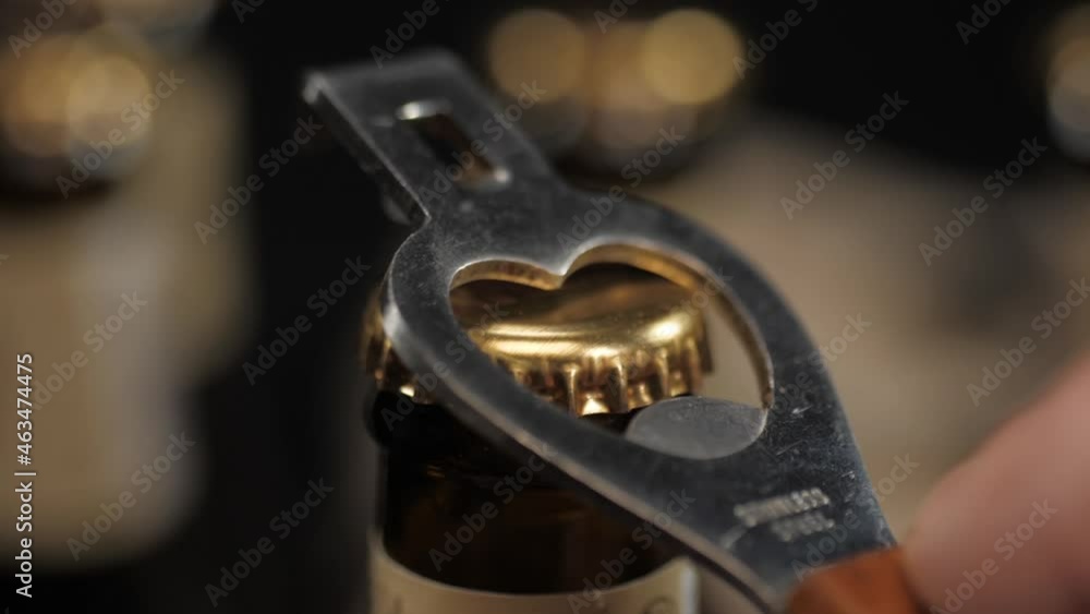 open beer bottle slow motion open beer bottle slow motion