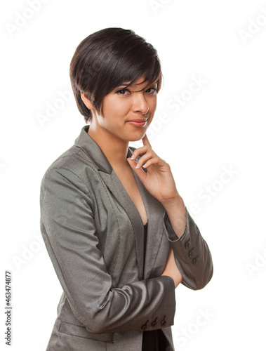 Pretty Mixed Race Girl Isol...