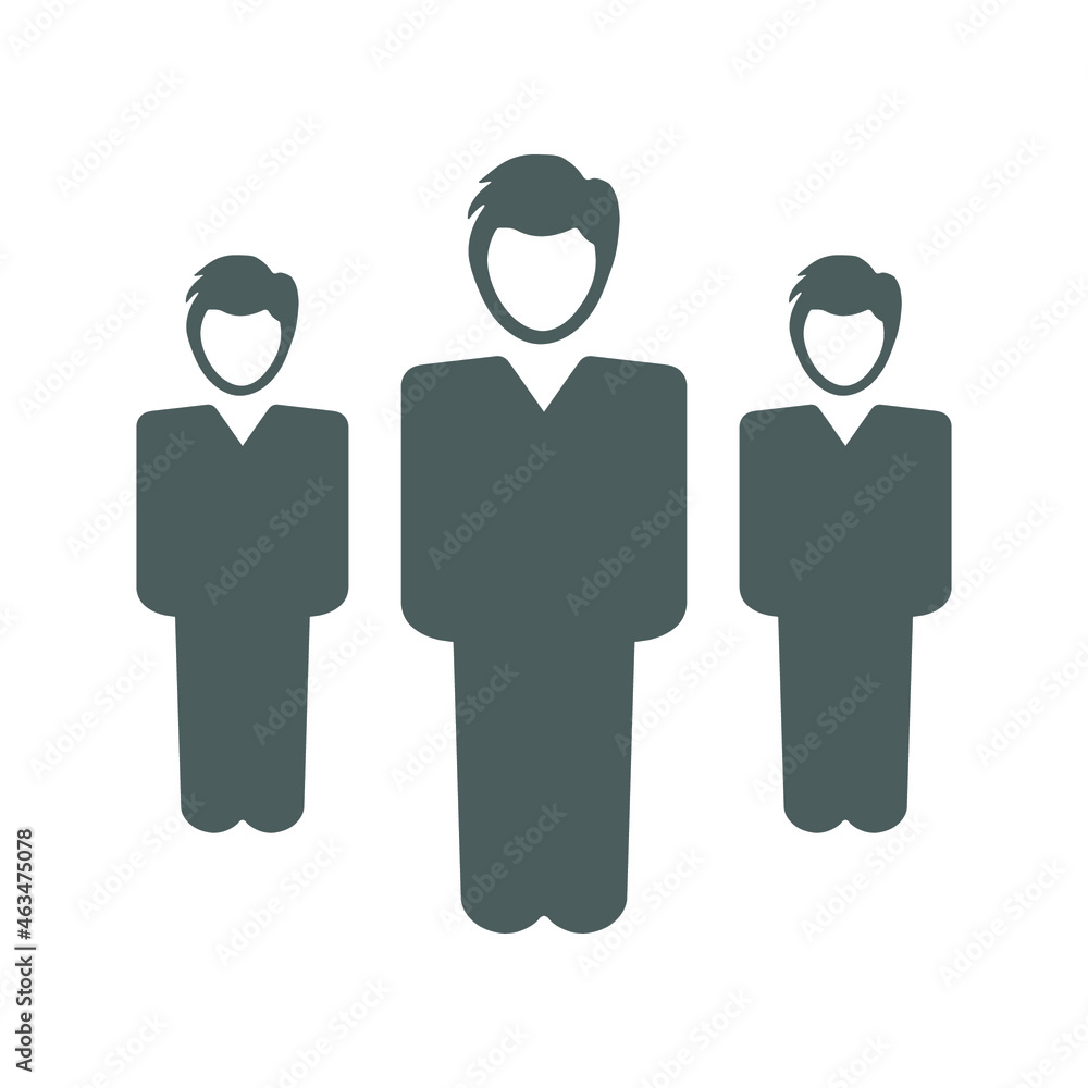 Business, leader, team icon. Gray vector graphics. Business, leader, team icon. Gray vector graphics.