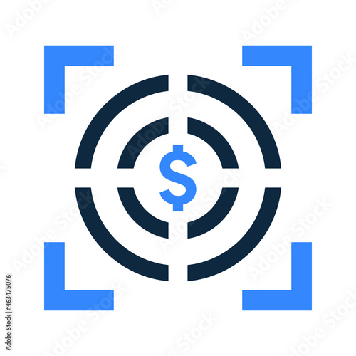 Slika na platnu Business, goal, target icon. Simple editable vector illustration.